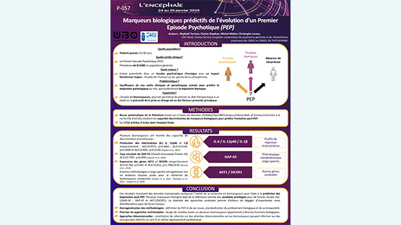 Marqueurs biologiques prédictifs de l'évolution d'un Premier Episode Psychotique (PEP)