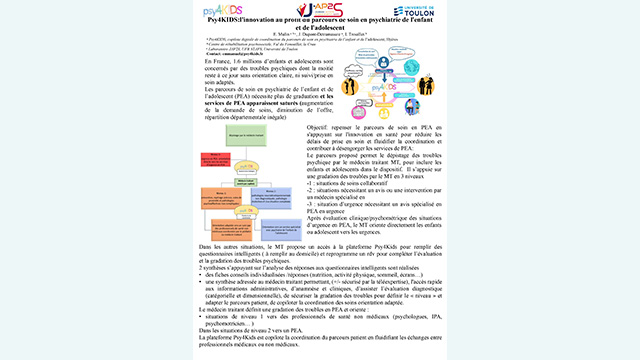 L'innovation au profit du parcours de soin en psychiatrie de l'enfant et de l'adolescent