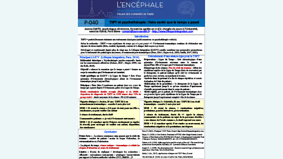 Traitement du TSPT : Faire sentir que le temps a passé