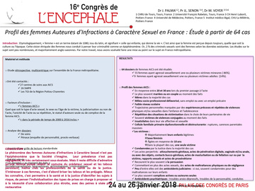 Profil des femmes auteures d'infractions à caractère sexuel : étude à partir de 64 cas